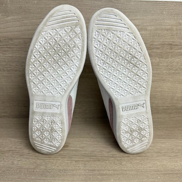 Puma Suede Sneakers Women's Size 8 Light Purple White Shoes - Picture 6 of 7